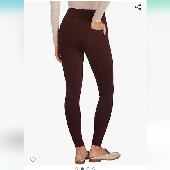 Matty M Women's High Rise Slub Legging with Pockets - Picture 3 of 3